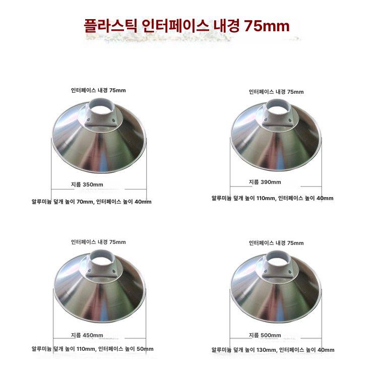 배기관 커버 흡입기 연결 배관 원형 밸브 덕트 파이프 집진기 후드 연기 - 상세 이미지 2