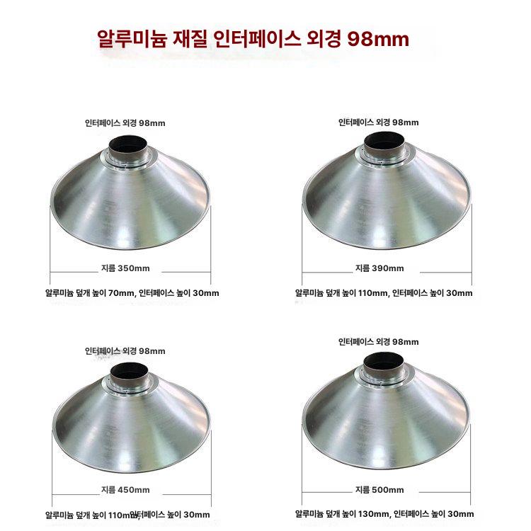 배기관 커버 흡입기 연결 배관 원형 밸브 덕트 파이프 집진기 후드 연기 - 상세 이미지 3