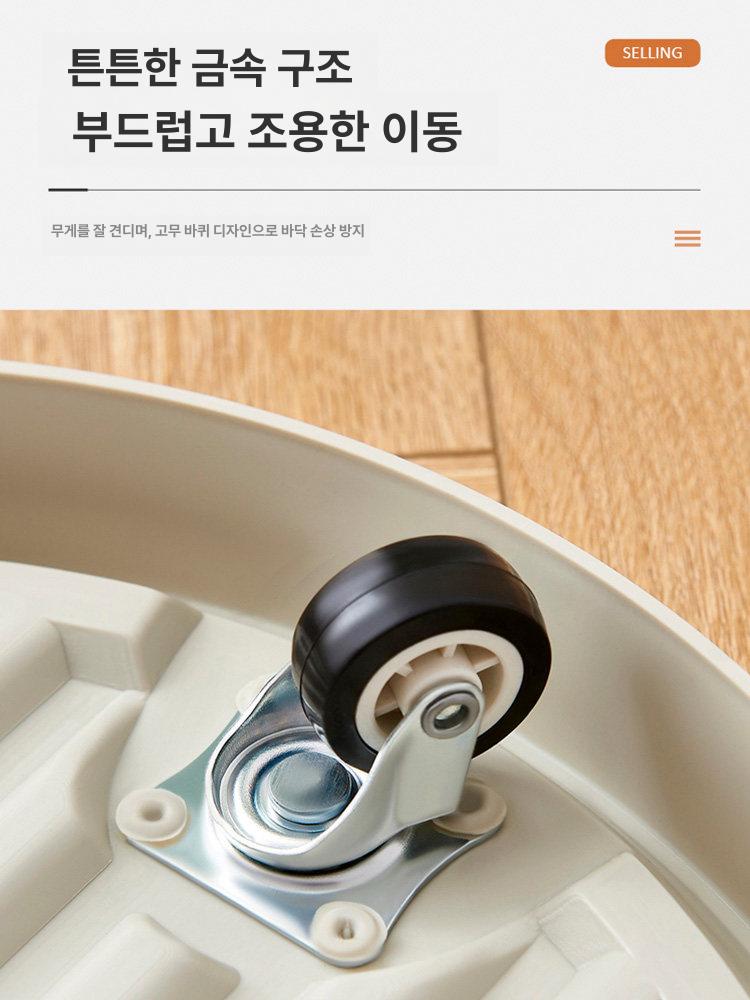 이동식화분받침대 원형 바퀴 대형 홈가드닝 거치대 분재 물받이 물받침대 플라스틱 다용도 - 상세 이미지 4