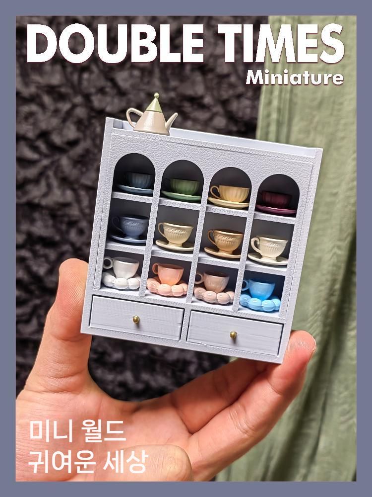 컵홀더 주방 수납장 검정 그릇 보관 홀더가 서랍 선반 더블 다용도 포드 슬라이더 원목 - 상세 이미지 2