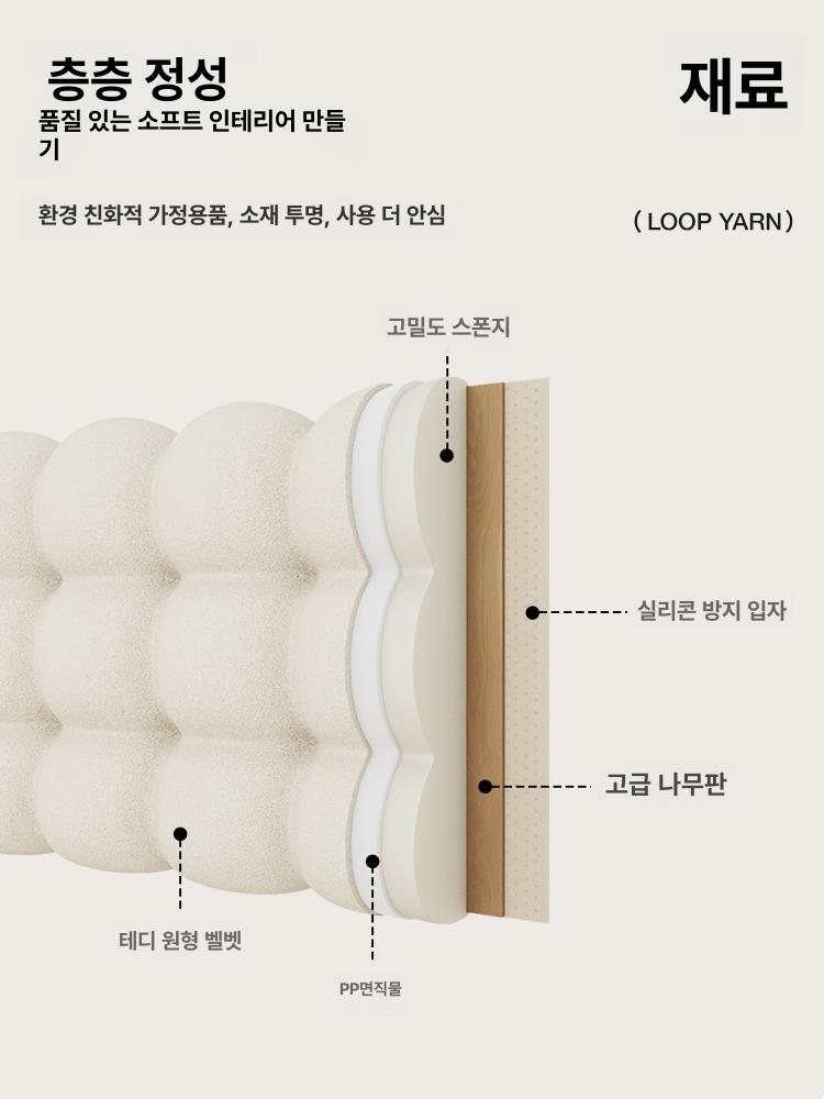 침대 등받이 엠보싱 삼각 베개 쇼파 의자 등쿠션 커버 가정용 보호 침실 백레스트 - 상세 이미지 5