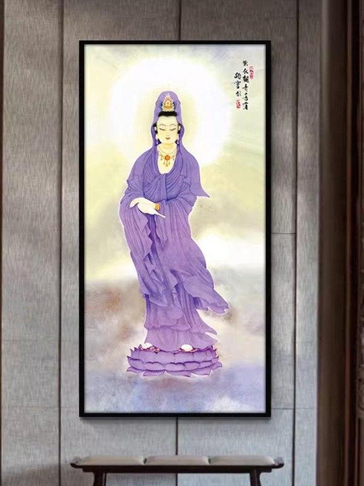 불교 관음보살 불교용품 그림 인테리어 액자 프레임 수집품 메탈프레임 상품 이미지