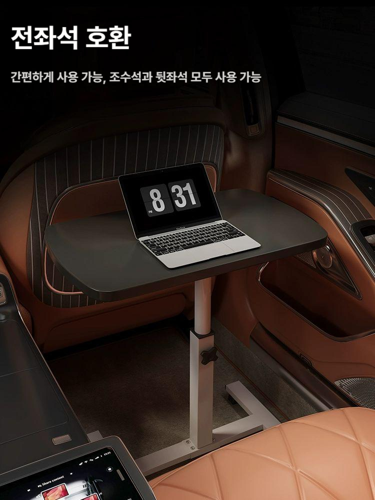 뒷좌석테이블 자동차트레이 차량용 간이 카니발책상 선반 식탁 접이식 테이블 자동차 노트북 - 상세 이미지 4