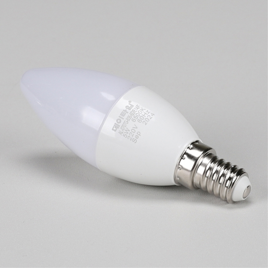 LED 촛대구 불투명 5W E14 주광색 6500K 촛불 꼬마 전구 램프 데이타임 - 상세 이미지 4