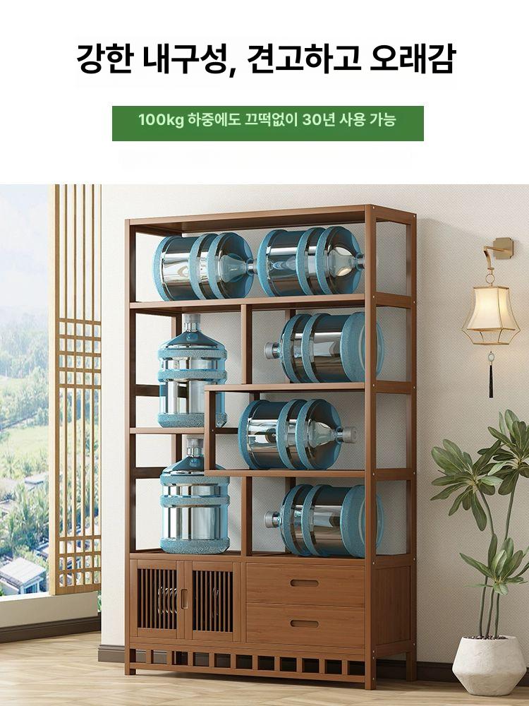 차 진열장 6층 조명 정리대 아크릴 랙 디스플레이전시케이스 컬렉션 보관 수납함 - 상세 이미지 5