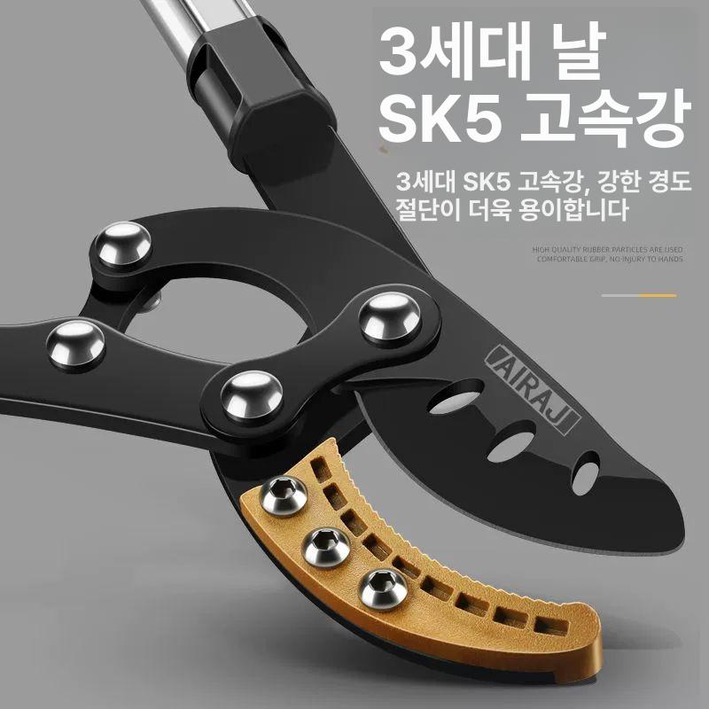 과수원 전지가위 강력한 날카로운 양손가위 나뭇가지 정원용 수동 원예도구 대형 전정용 - 상세 이미지 5