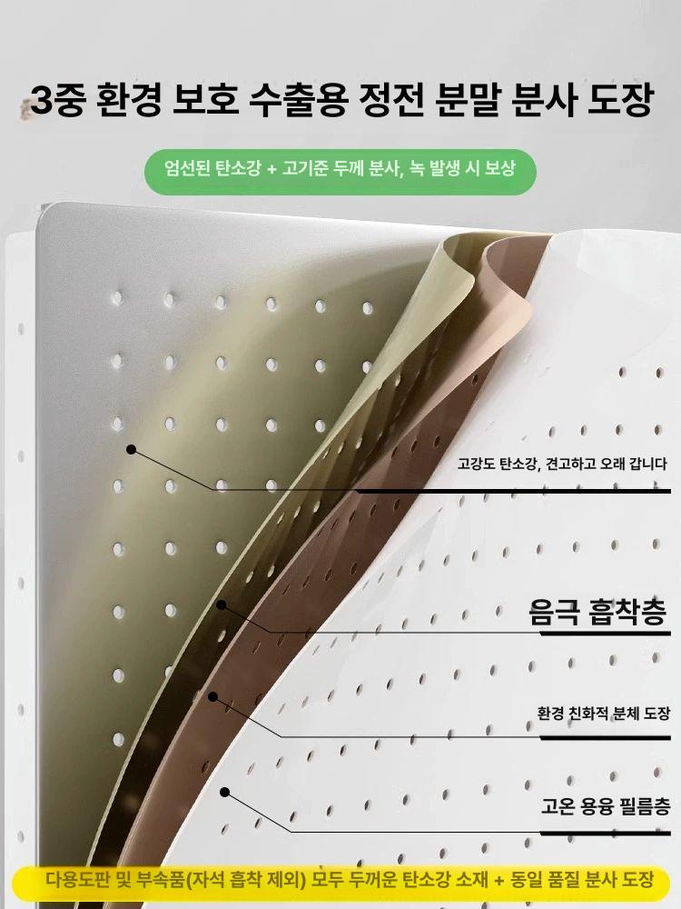 책상네트망 선반 홀보드 인테리어 메쉬 정리대 철망 메모보드 책상 멀티탭 진열대 타공판 - 상세 이미지 3