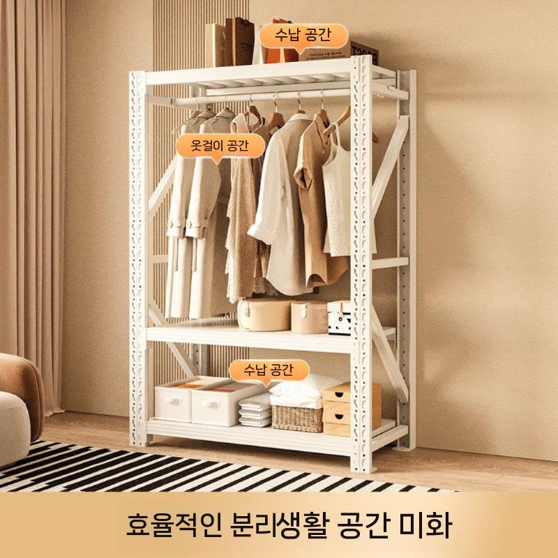 매장용행거 선반행거 쇠파이프 수납 선반 드레스룸 의류매장행거 행거 싱글로드 파이프 튼튼한 - 상세 이미지 4