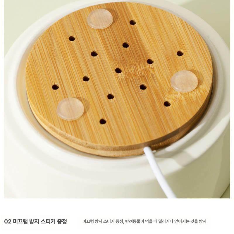 얼지않는물그릇 보온 항온 고양이 얼지 온수 고양이보온물그릇 물 길고양이 접시 도자기 발열 - 상세 이미지 2