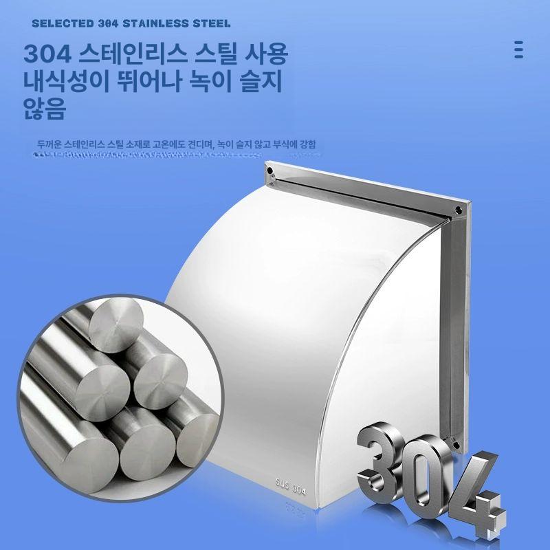 외벽 환풍구 커버 냄새 차단 후드 환기구 덮개 방충망 실내 공기 순환 방풍 차단재 - 상세 이미지 2