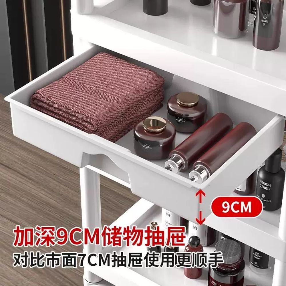 이동식 웨건 피부관리실 3단 뷰티샵 네일샵 미용실 병원용 카트 선반 - 상세 이미지 4