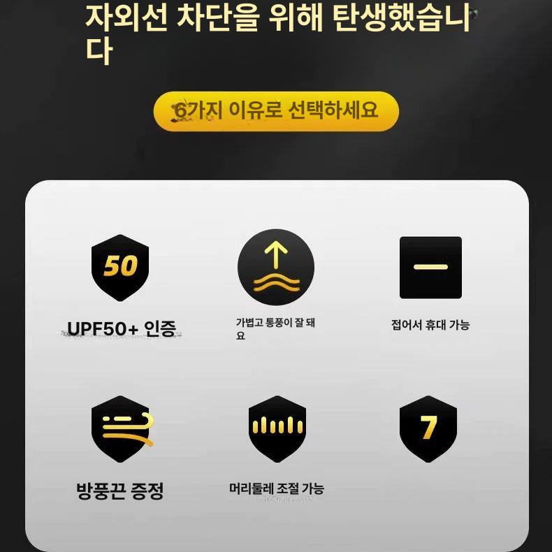 휴대용 선풍기달린모자 낚시 야구장 태양광충전 자외선차단 솔라 태양열선풍기모자 - 상세 이미지 4