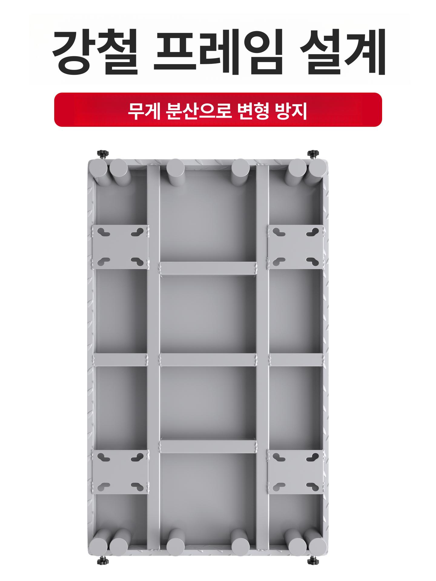 패브릭 수레 접이식 이동식 창고 운반 카트 대형 트롤리 스텐 화물용 손수레 진열대 - 상세 이미지 4
