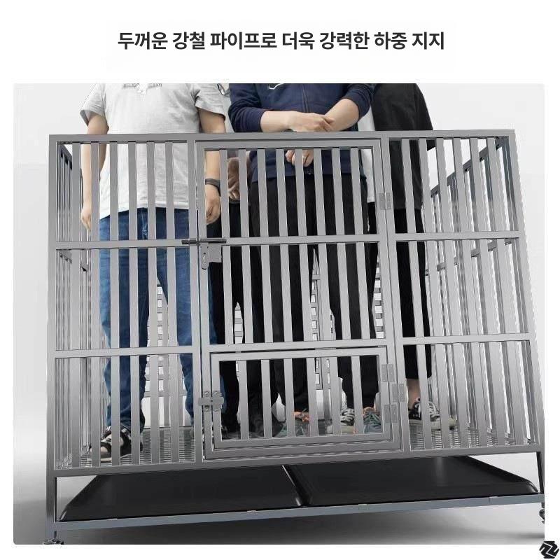 강아지펜스 대형견케이지 접이식 야외 휀스 대형견펜스 펜스 스테인리스 철장 강아지 애견 - 상세 이미지 3