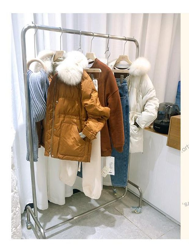의류 진열대 이동식 바퀴 옷걸이 상업용 매장 전시 스탠드 철재 튼튼한 거치대 - 상세 이미지 3