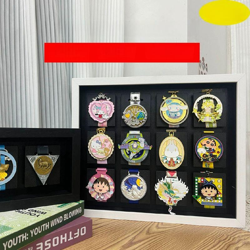 액자 뱃지보관함 컬렉션 기념품 가로형 인테리어 진열대 케이스 정리함 메달전시 - 상세 이미지 2