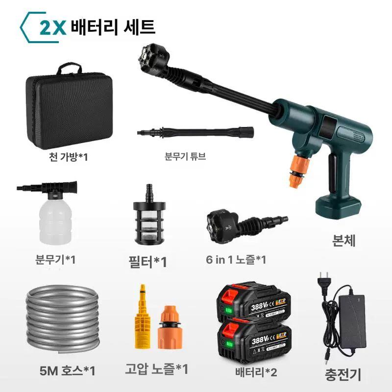 물분사기 고압세차건 관개 정원호스 노즐 고압분사기 릴 물호스 다기능 - 상세 이미지 2