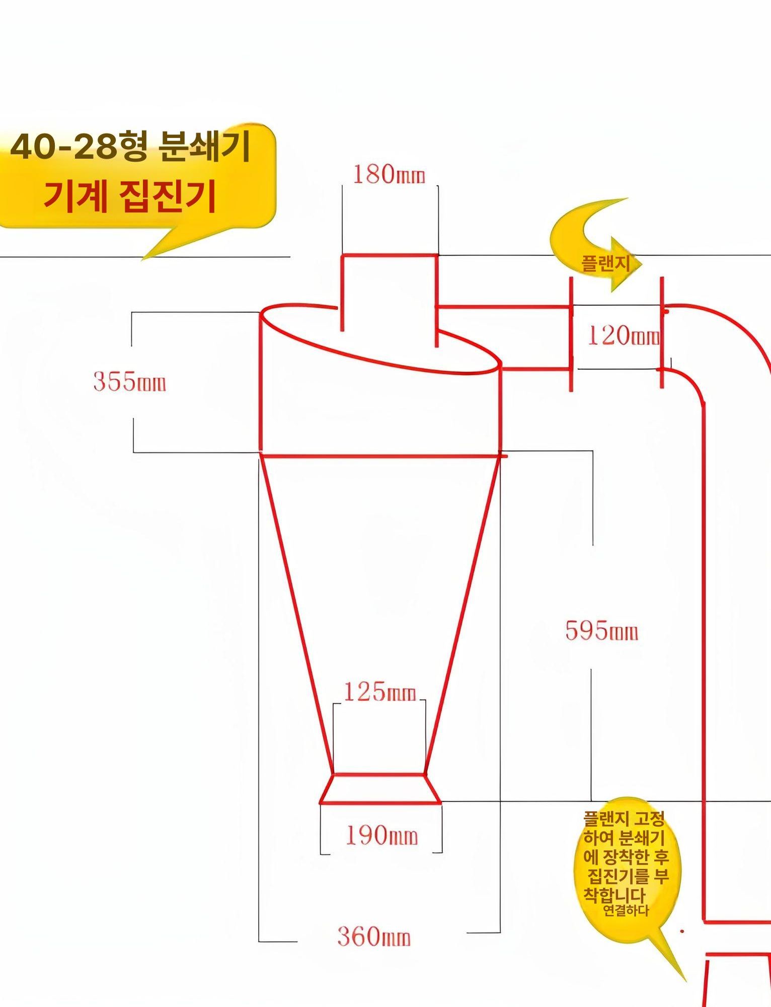 스틸 집진기 대형 산업용 목공용 건설 작업장 흡입기 분진 지름 필터 먼지 더스트 - 상세 이미지 4