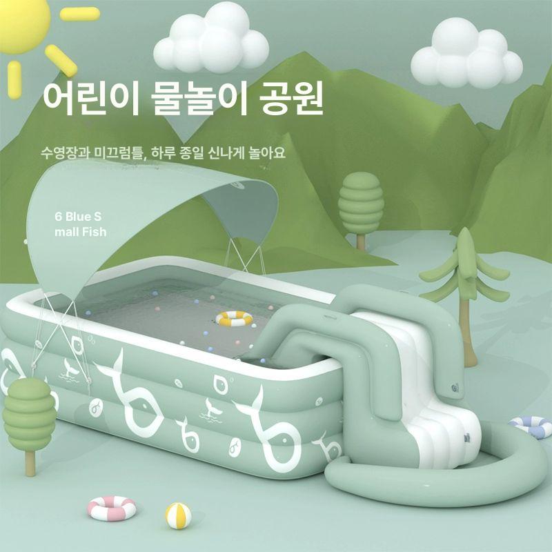 야외수영장 가정용 대형 에어풀 정원 물놀이 팽창식 패밀리 풀장 여름 휴양 - 상세 이미지 3