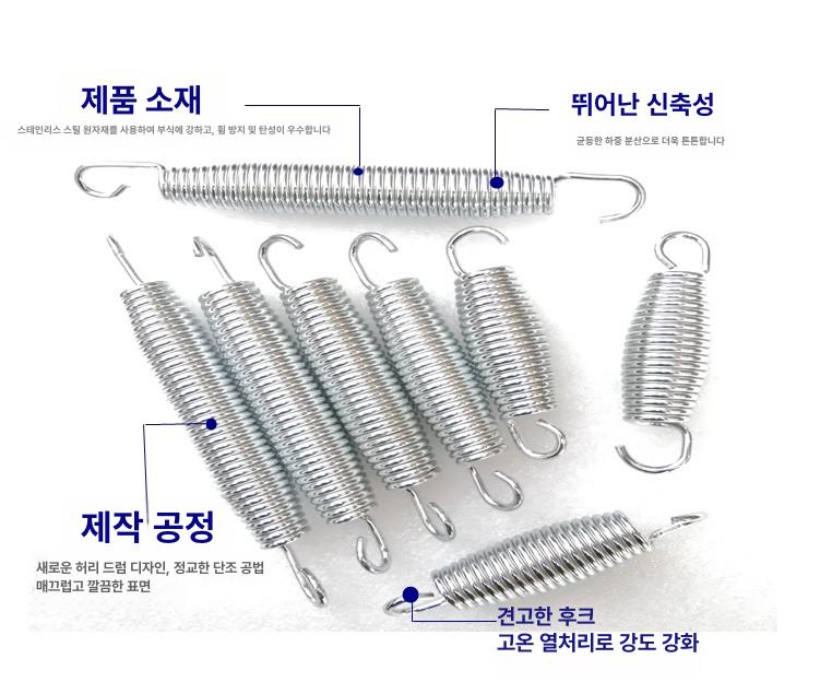 야외 방방이 교체용 스프링 17.8cm 점핑 트램폴린 도금 풀커버 지붕 - 상세 이미지 4