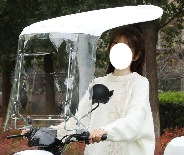 스쿠터 오토바이 방수 차양막 햇빛 가림 캐노피 지붕 설치 고정 기둥 루바 - 상품 이미지