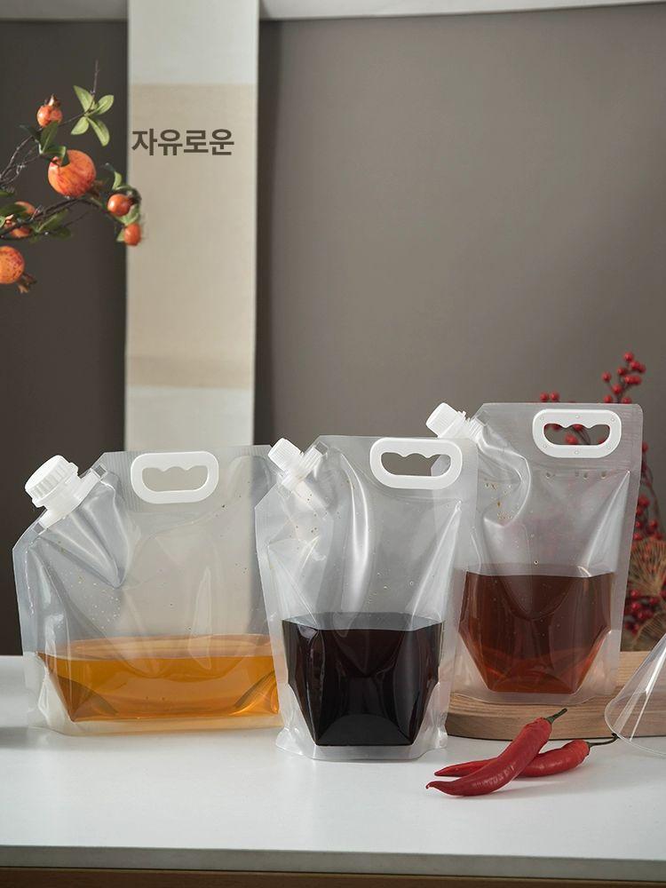 플라스틱 주스팩 투명 휴대용 음료수 누수 스파우트파우치 용기 우유팩 음료팩 액상 - 상세 이미지 5