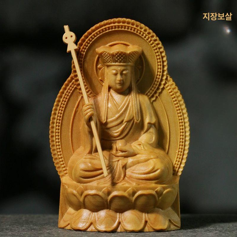 회양목 불상 미니 관세음보살상 부처상 장식품 조각상 선물 가정용 수공예 아미타불 상품 이미지
