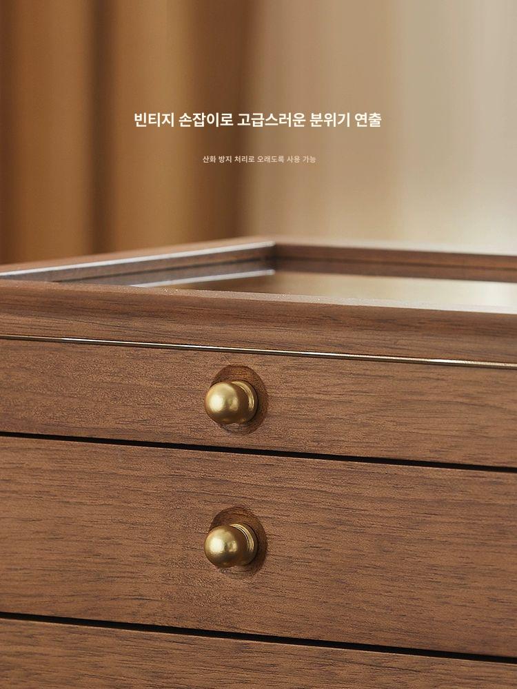 원목 수납함 투명 악세사리보관함 고급 정리함 악세서리 주얼리 케이스 잠금 팔찌 - 상세 이미지 4