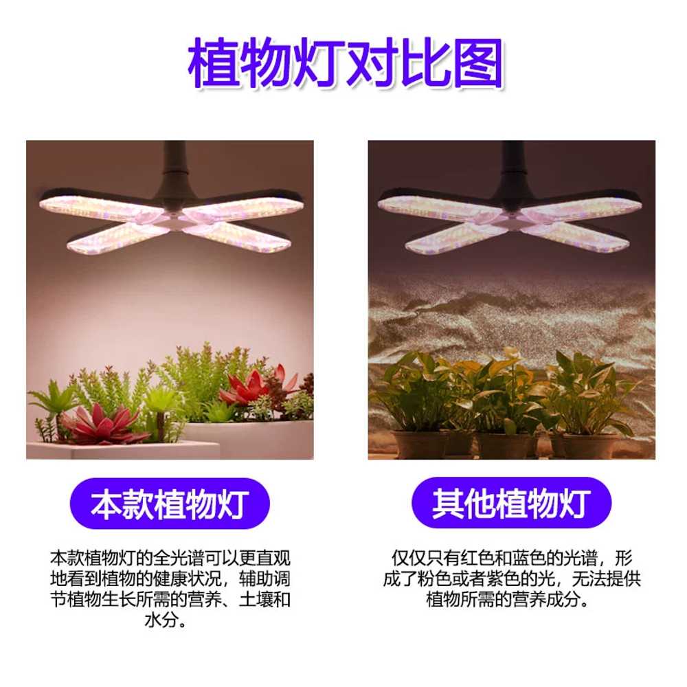 LED 다육이 수경 라이트 전구 식물등 식물용 식물성장조명 쑥쑥 헤드형 식물재배 - 상세 이미지 3