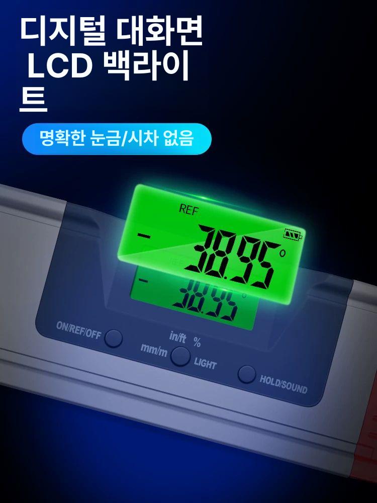 전자 각도계 디지털수평계 수평기 경사계 수평자 고정밀 기울기 각도측정기 건축 공구 - 상세 이미지 3
