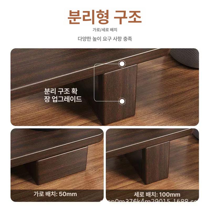 원목 선반 탁자 창가 간이 틈새 길이 사이드테이블 맞춤 소파뒤 수납 단층 - 상세 이미지 4