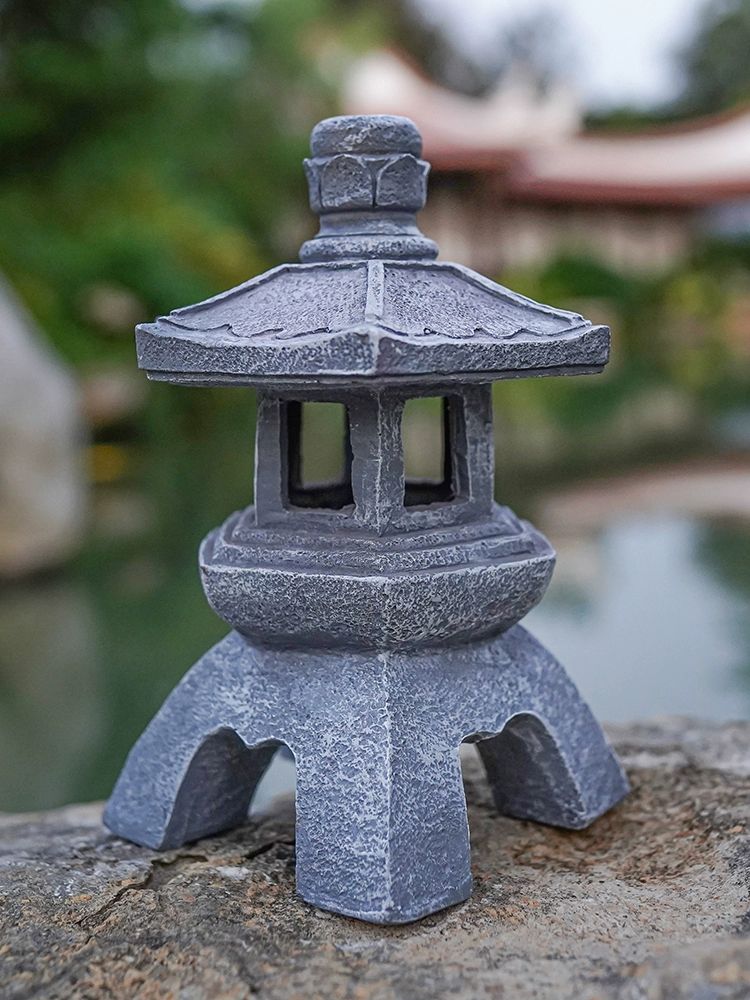 석탑 조경석등 장식품 야외조명 높이 돌 정원석 정원등 마당꾸미기 랜턴 가든라이트 - 상세 이미지 5