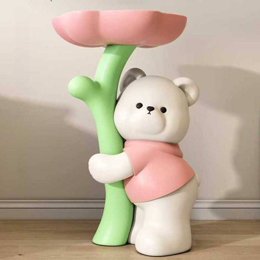 곰돌이 트레이 장식품 집들이 대형 감성 테이블 카페 인테리어 오브제 램프 장식인형 - 상품 이미지