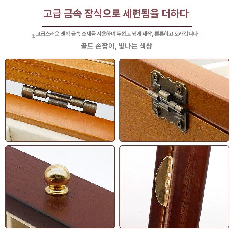 원목 만년필보관함 선물용 펜케이스 정리함 필기구 수집 파우치 서랍형 거치대 - 상세 이미지 4