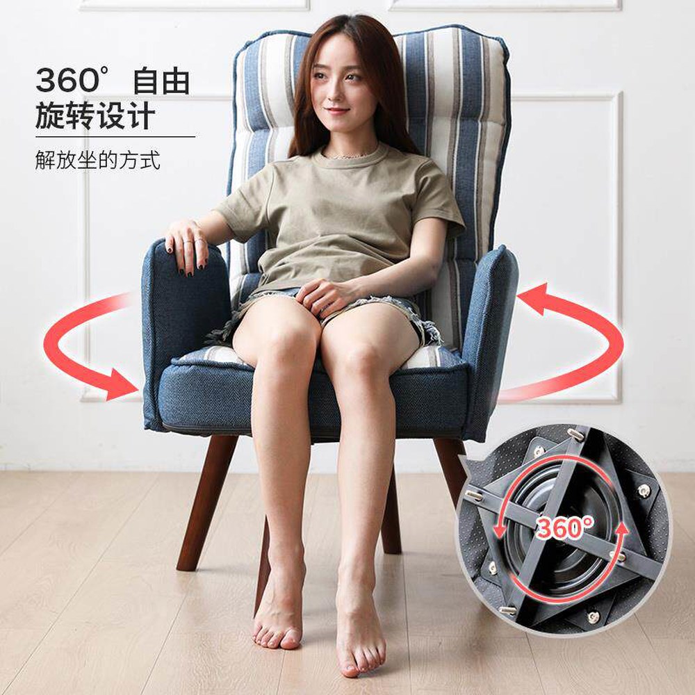 리클라이너소파 1인용 각도조절 360도 블루그린 쇼파의자 거실 안락의자 영화감상 - 상세 이미지 2