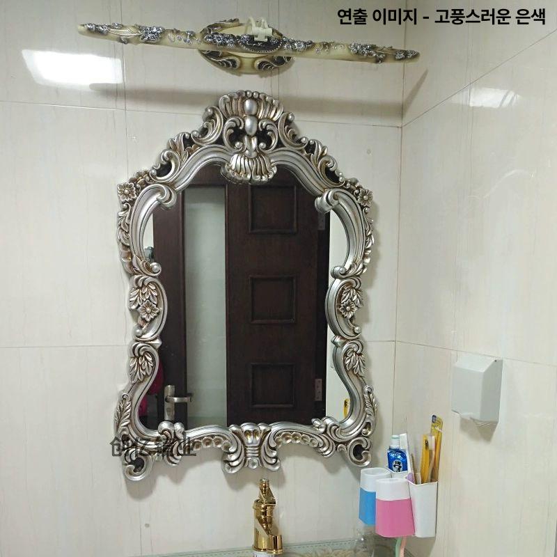 유럽거울 벽걸이거울 럭셔리 호텔소품 골드프레임 엔틱 화장대인테리어 고풍장식 쇼룸디스플레이 - 상세 이미지 4