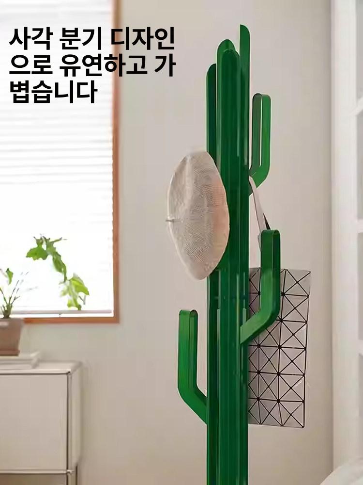 선인장 옷걸이 스탠드 코트 인테리어 북유럽 녹색 의류걸이 디자인 가방 페인트 옷가게 철제 - 상세 이미지 4