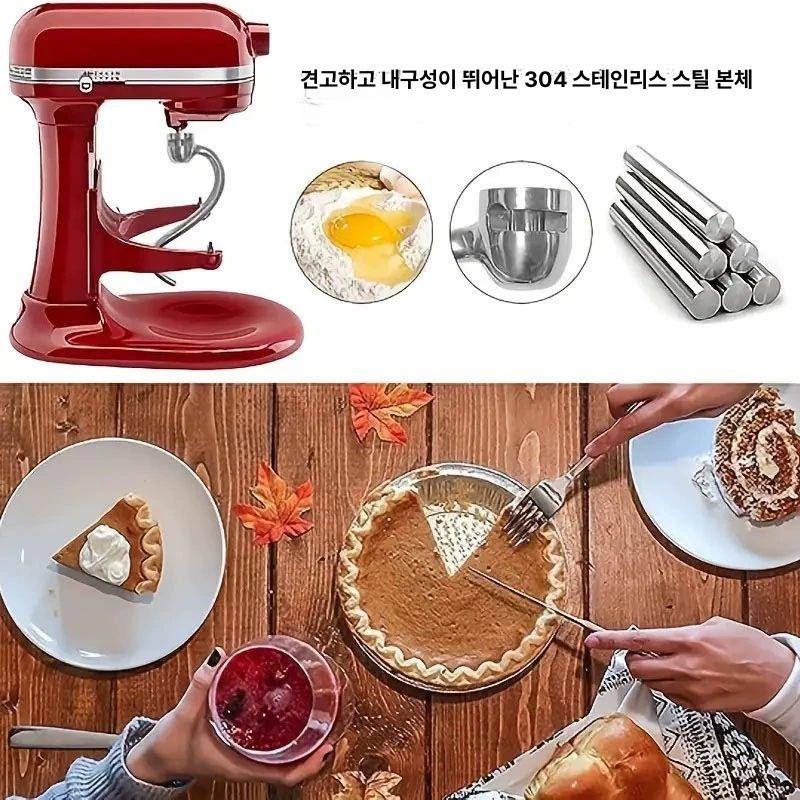 호환 거품기 반죽기 플랫 교체용 틸트 계란 스테인리스 휘퍼 부품 틸트헤드 키친에이드 쓰리 - 상세 이미지 3