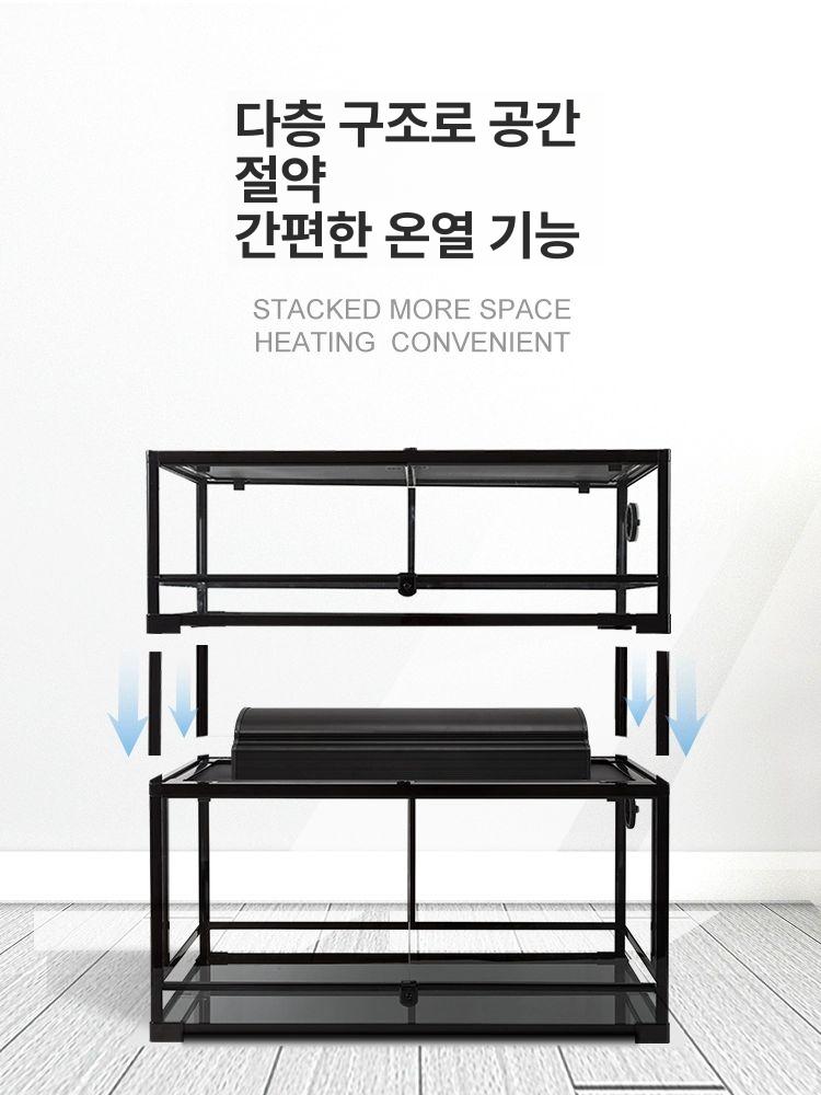 파충류 양서류 전용 은신처 테라륨 케이지 거북이 도마뱀 뱀 곤충 사육상자 세트 - 상세 이미지 5
