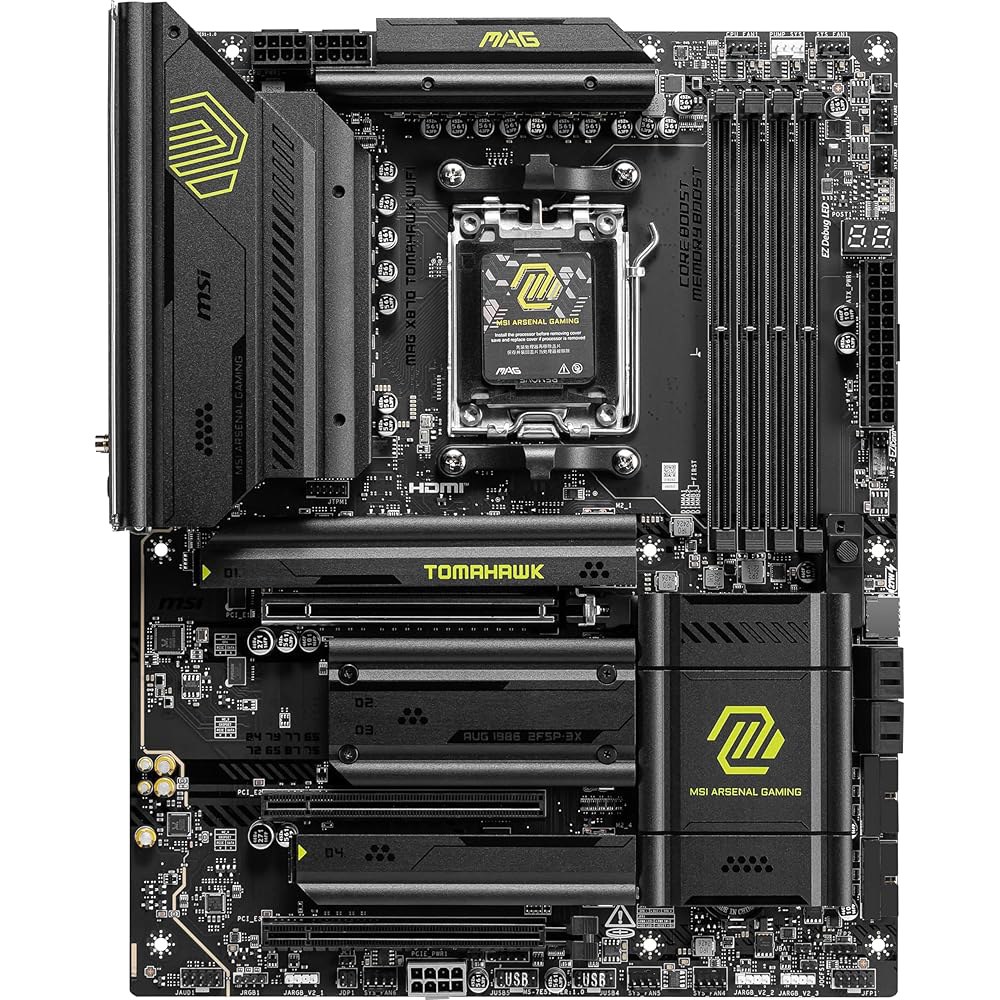 MSI MAG X870 토마호크 WiFi 게이밍 마더보드(AMD Ryzen 9000 /8000 /7000 시리즈 프로세서, AM5, DDR5, PCIe 5.0, M.2 Gen5, - 상세 이미지 2