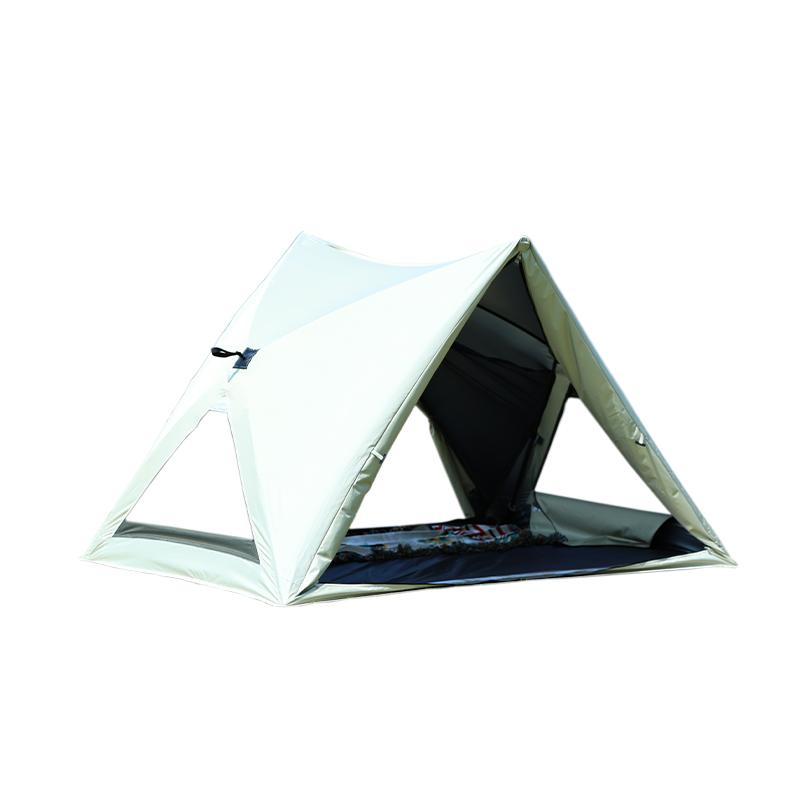 자동 개폐 삼각 캠핑용 블랙코팅 차양 실내외 어린이 피크닉용 소형 다크그레이 2-4명 - 상세 이미지 5