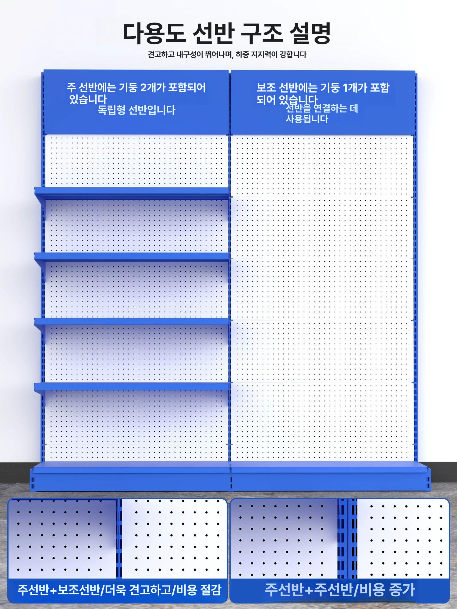 컬러 타공판 전시대 걸이대 걸이판 매대 진열대 보드 액세서리 타공철판 소품 후크 - 상세 이미지 4