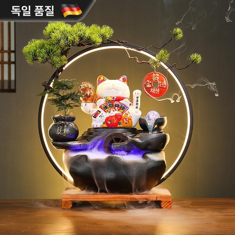 인테리어 일본식 미니분수대 펌프 흐르는물 가정용 인공폭포 실내분수대 카페 일본풍 - 상세 이미지 2