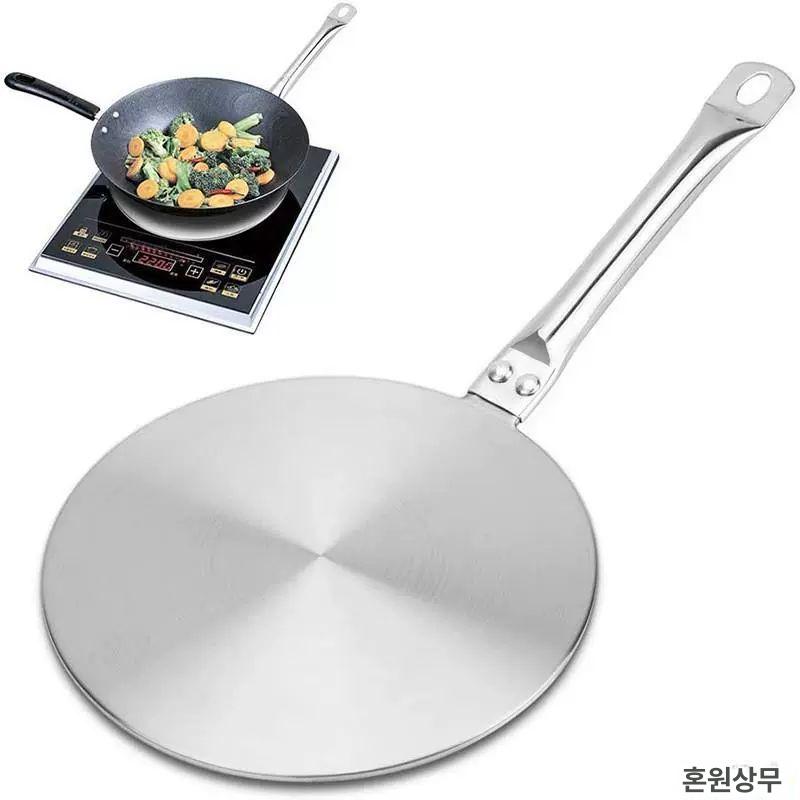 발열판 인덕션플레이트 스테인레스 받침대 고정 바닥 원형 열전도판 핫플레이트 매트 - 상세 이미지 2