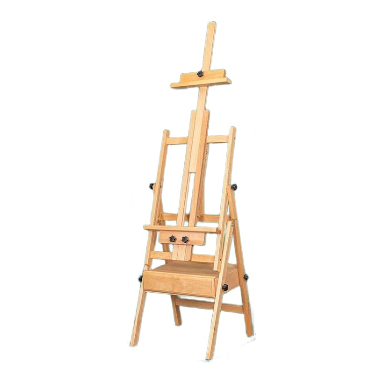 서랍형 이젤 우드 그림 목재 스탠드 받침대 드로잉보드 수납 학원 아트 전시용 학습용 - 상품 이미지