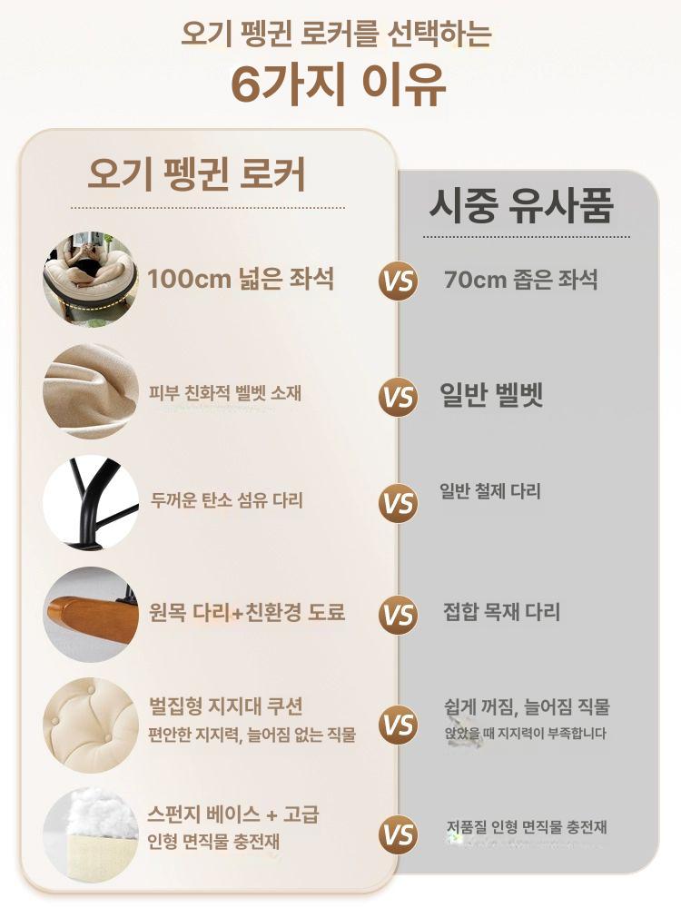 원목 흔들의자 안락 패브릭 빈티지 독서용 일인용 휴식 편안한 수유 라운지 - 상세 이미지 2