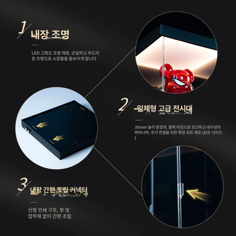 피규어 케이스 led 아크릴 진열장 전시장 보관함 투명 보관 조명 아크릴케이스 - 상세 이미지 3