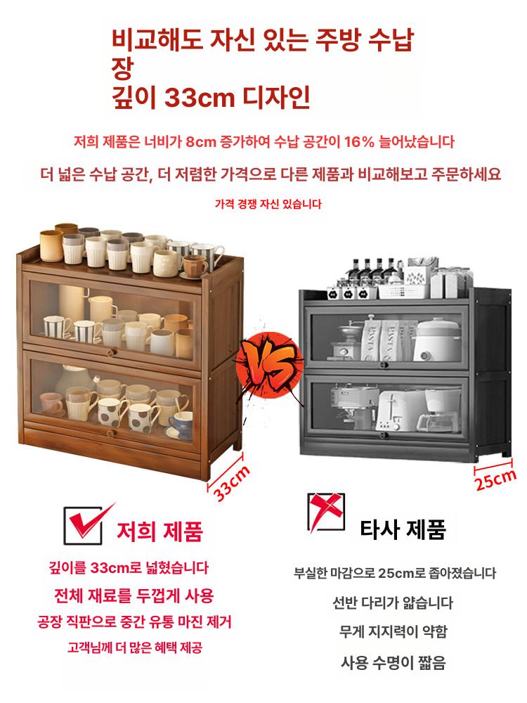 찻장 장식장 엔틱 우드 컵진열장 찻잔 쇼케이스 그릇 벽걸이 컵 앤틱 거실 선반 수납장 - 상세 이미지 2