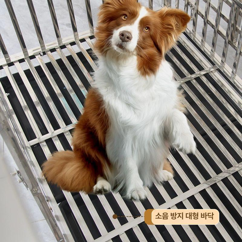대형견 울타리 견사 집 케이지 스텐 사각 철장 조립 휀스 개 애견 - 상세 이미지 3