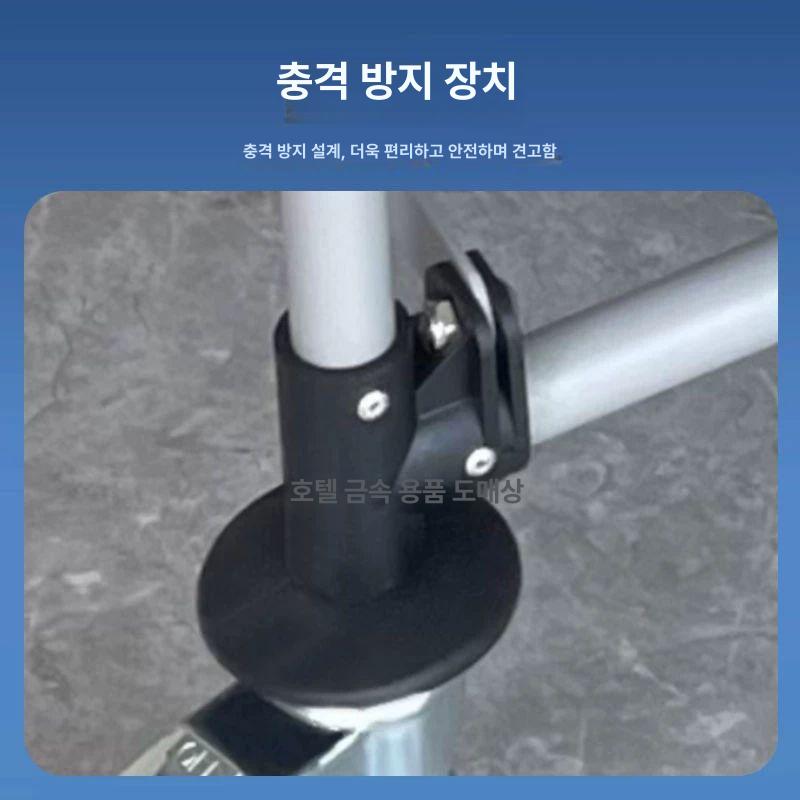 호텔 세탁 트롤리 린넨카트 접이식 수건 바구니 청소 운반 장비 대용량 세탁물 수레 - 상세 이미지 4